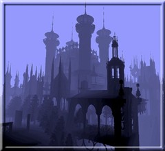 castle in blue