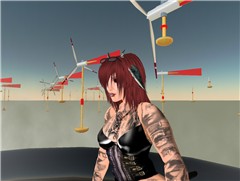Sound installation resonating with secondlife wind