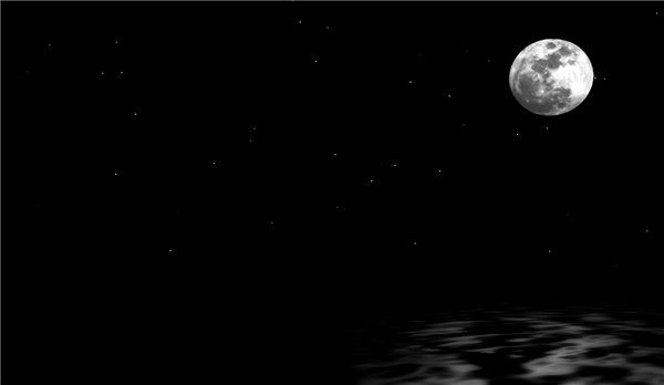 Moonlight landscape in SL