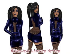 Ravenwear latexed netter blue