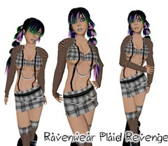 Ravenwear Plaid Revenge grey