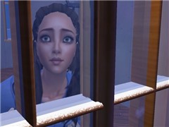 At the window