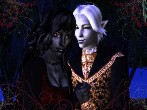 Lovers at night.