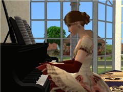 Charlotte at the piano