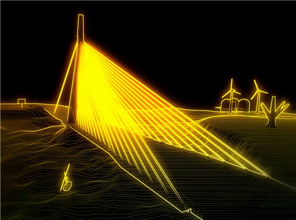 glowing bridge