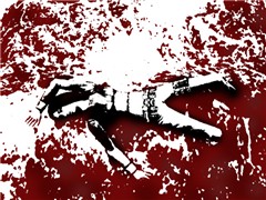 cadavere su campo di battaglia