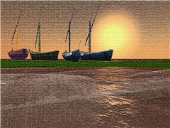 bateaux sous le soleil