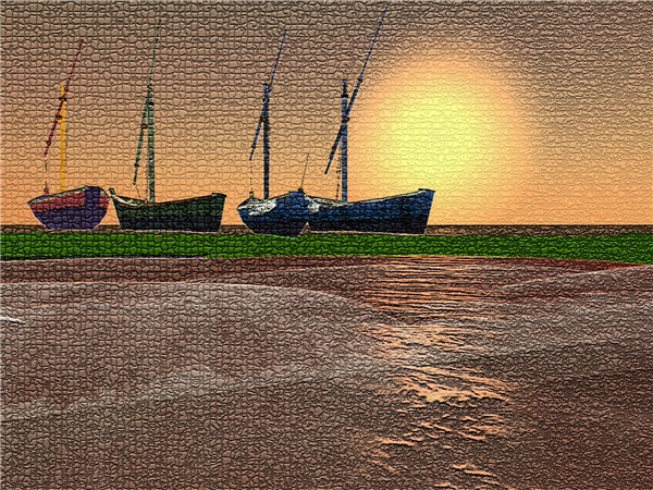bateaux sous le soleil