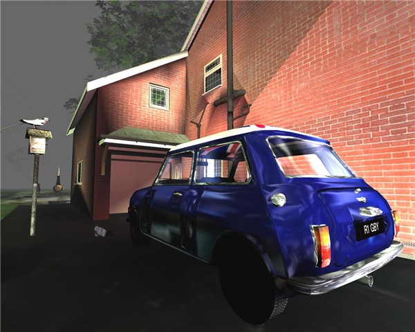 Blue Mini Cooper