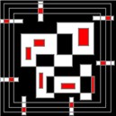 SLE Style- stained Glass red-black white Art