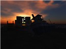 sunset at trash yard