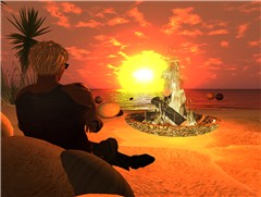 Windlight@campfire in sunset