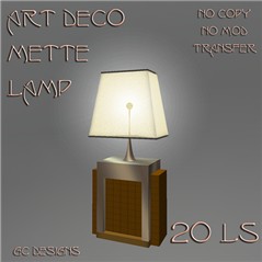 Art Deco Mette Lamp - GC Designs
