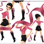 pink and black satin