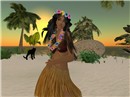 Dancing hula at sunset