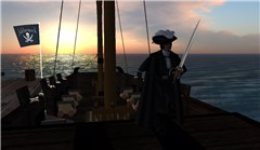 Pirate at sunset