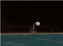 Poolside moonlight