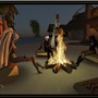 Campfire in a tropical night