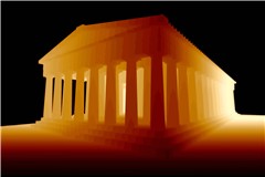 Pantheon Athen glowing depth