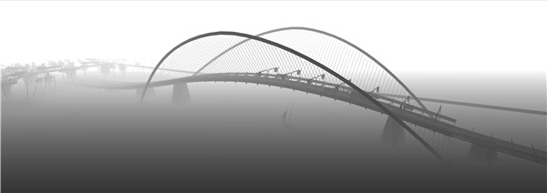 bridge in fog