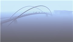 bridge fog blue