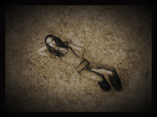 Lying on the grass