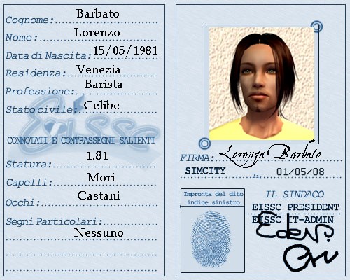 Lorenzo Barbato -Carta d' identita'-