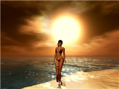 On the beach...