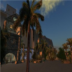 Xanadu temple at sunset