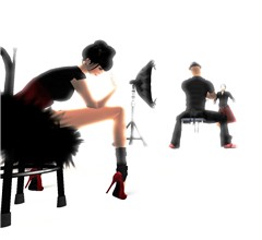 black and red perspective