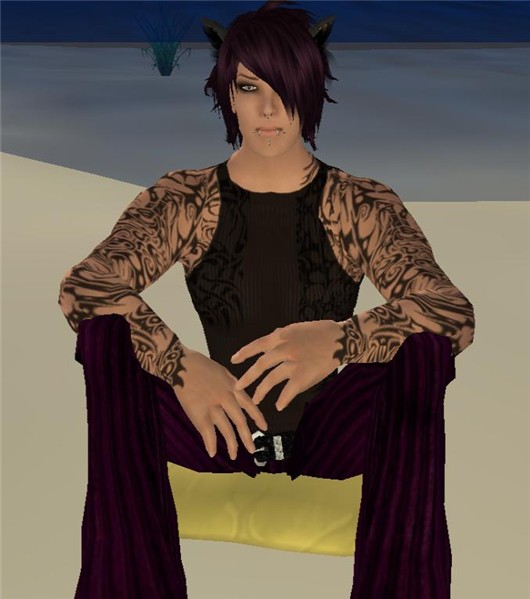 Sitting on a pillow