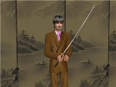 man with sword