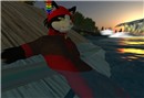Surf Cat portrait, "onramp"