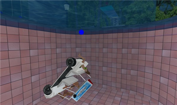 that car Damien drove into the pool!
