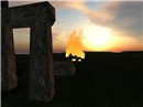 bonfire at sunset