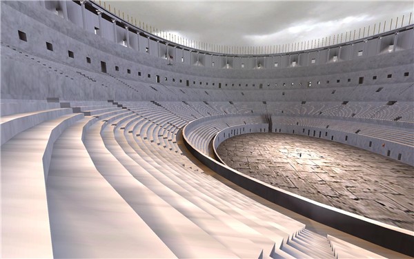 Waiting for the show to begin in the Coliseum
