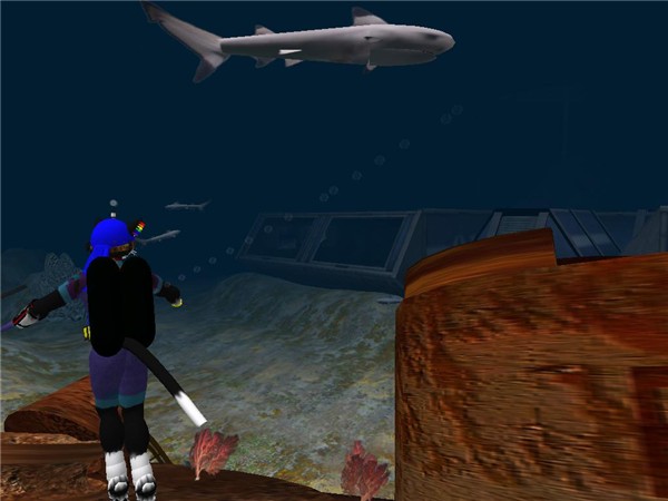 Sharks.  BIG shark! - Socks Clawtooth