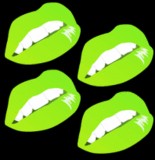 lime green mouths