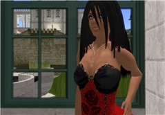 Debbie at window