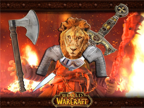 Orc / lion  "messing about on photo shop"