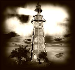 sepia lighthouse
