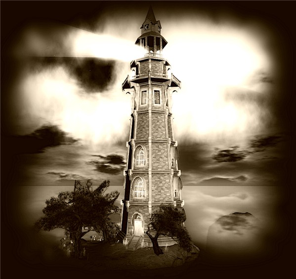sepia lighthouse