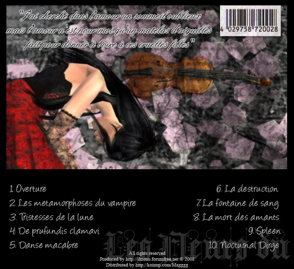 Nocturnal Dirge CD cover BACK