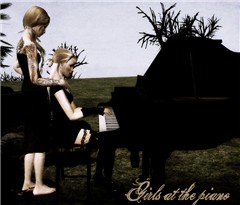 Girls at the piano