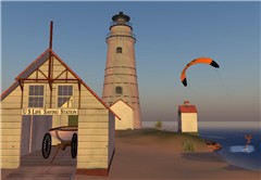 kite surfing@Boston lighthouse - hynesyte Harbour