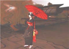 Geisha walks home
