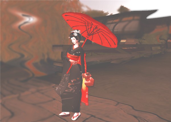 Geisha walks home