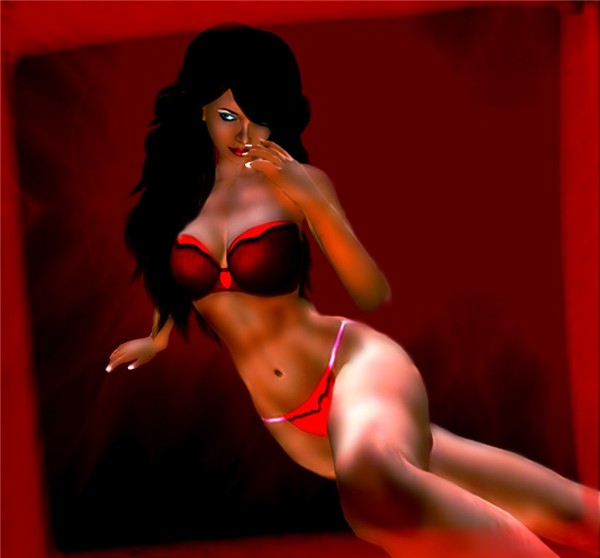 in red