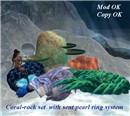 kyon-coral-rock set  with sent pearl ring system