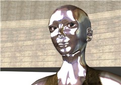 silver lady closeup